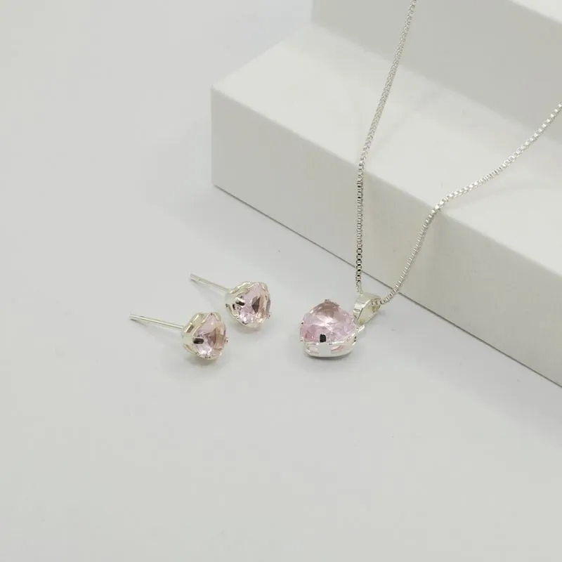CONJUNTO VENEZIANA COM PONTO DE LUZ CORAÇÃO ROSA