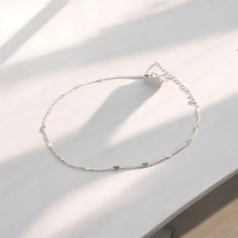PULSEIRA CORRENTE VENEZIANA E MINI CORAÇÕES EM CHAPA LISO