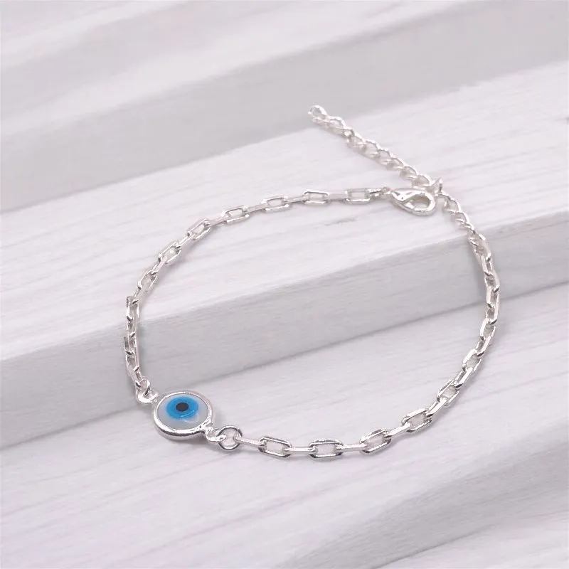 PULSEIRA ELO CARTIER COM PINGENTE OLHO GREGO GRANDE