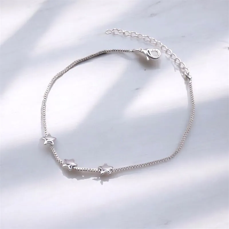 PULSEIRA VENEZIANA COM TRÊS ESTRELAS LISAS