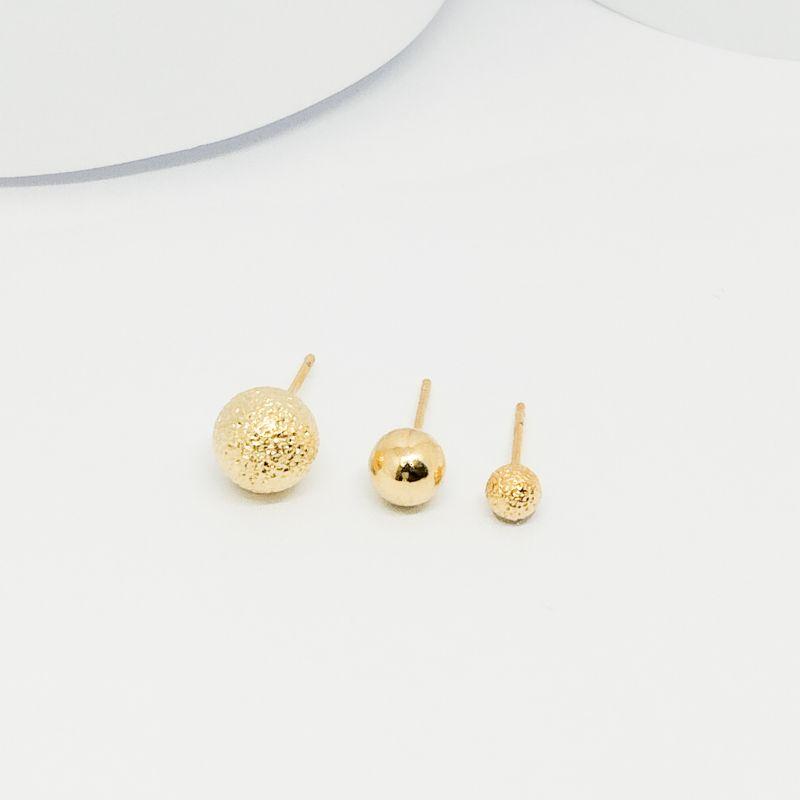 BRINCO TRIO DE BOLA DIAMANTADA E LISA
