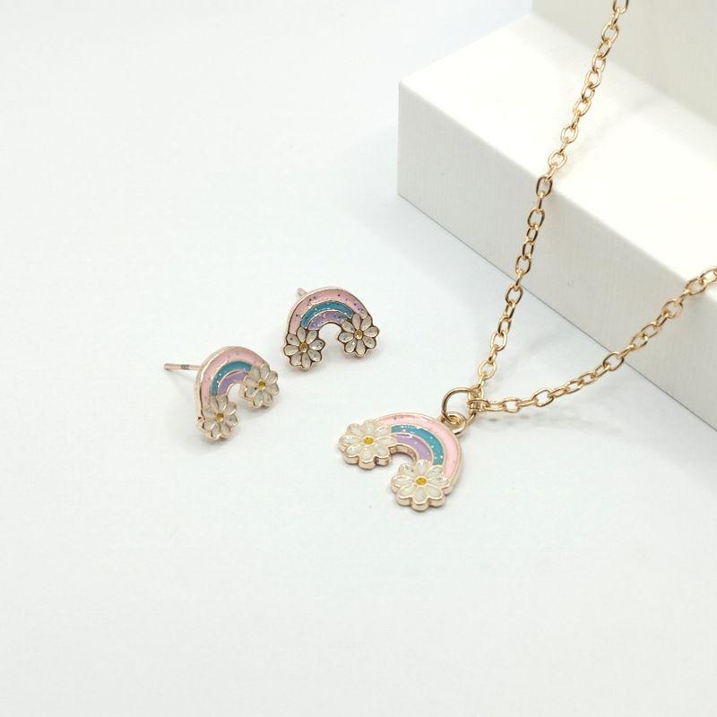 CONJUNTO ELO CARTIER ARCO ÍRIS RESINADO (ROSA/AZUL/LILAS)