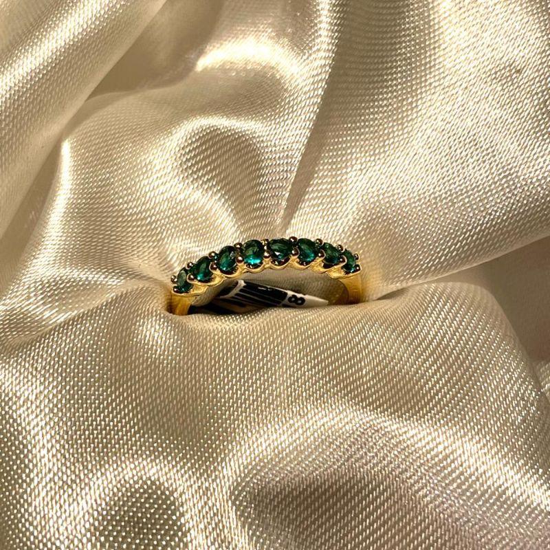 ANEL  COM ZIRCONIAS VERDE