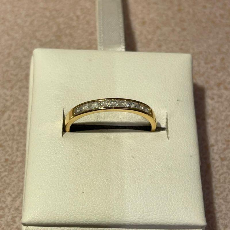 ANEL MEIA ALIANÇA CRISTAL