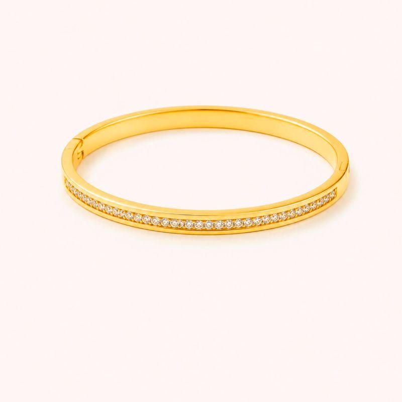 BRACELETE EM PRATA COM ZIRCONIA BRANCA FINA