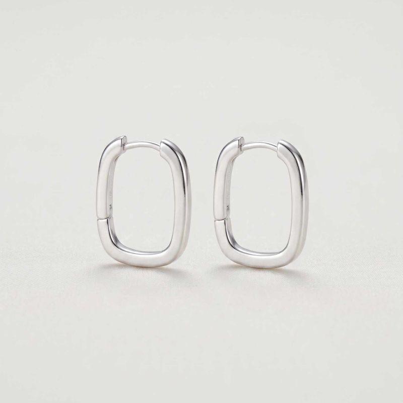 BRINCO ARGOLINHA QUADRADA LISA (19MM)