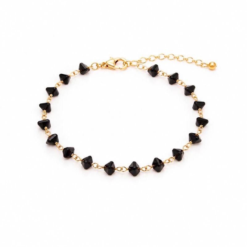 PULSEIRA COM PEDRAS PRETA