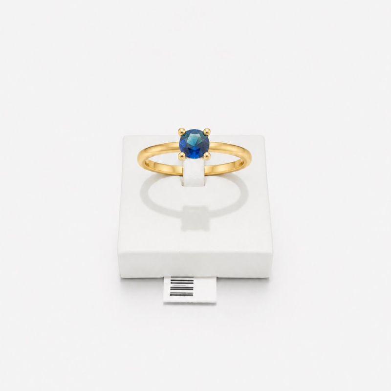 ANEL CRISTAL QUADRADO AZUL